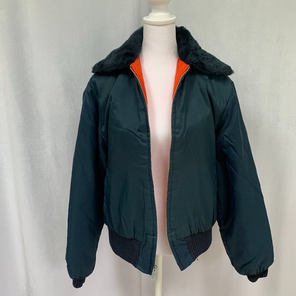 Vintage 70s Wide Collar Bomber Jacket Unisex - Picture 2 of 12